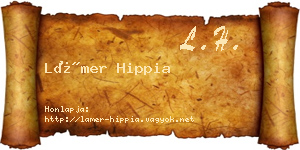 Lámer Hippia névjegykártya